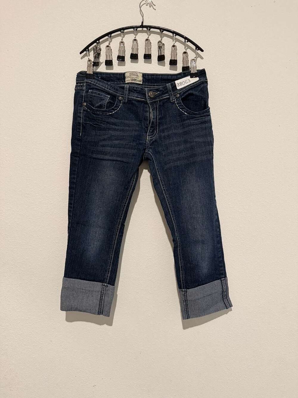 D.C.G. Women's Mid-Rise Capri Jeans, Dark Wash, Cuffed